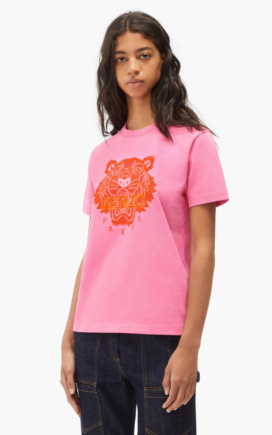 Camisetas Kenzo Loose Tiger Mujer Rosas - SKU.2384098